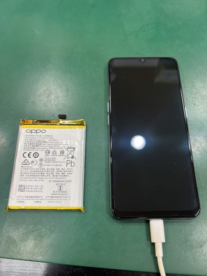 OPPO Reno3A　バッテリー交換(M・Y様) 