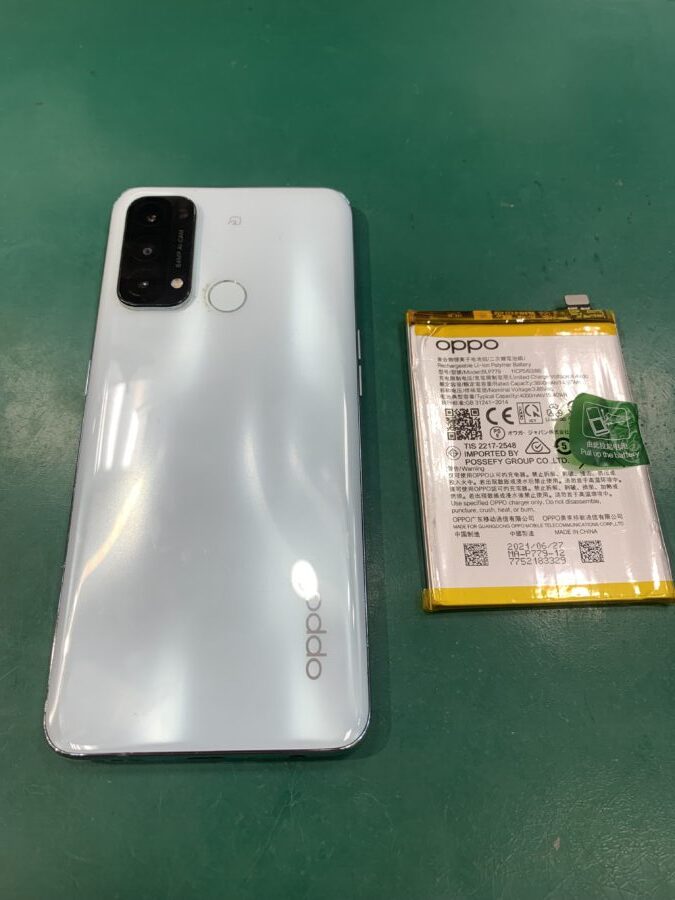 OPPO Reno5A バッテリー交換 (T・M様) 